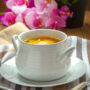 Bowl of chicken soup with vegetables and noodles